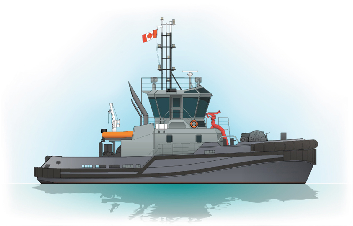 Artist’s rendering of the Naval Large Tugs.