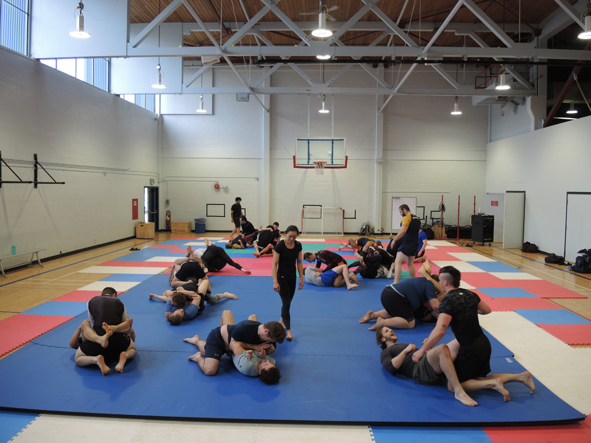 Military members battle for position during a two-day Grappling Camp at the Naden Athletic Centre on March 23. Credit: Peter Mallett/Lookout 