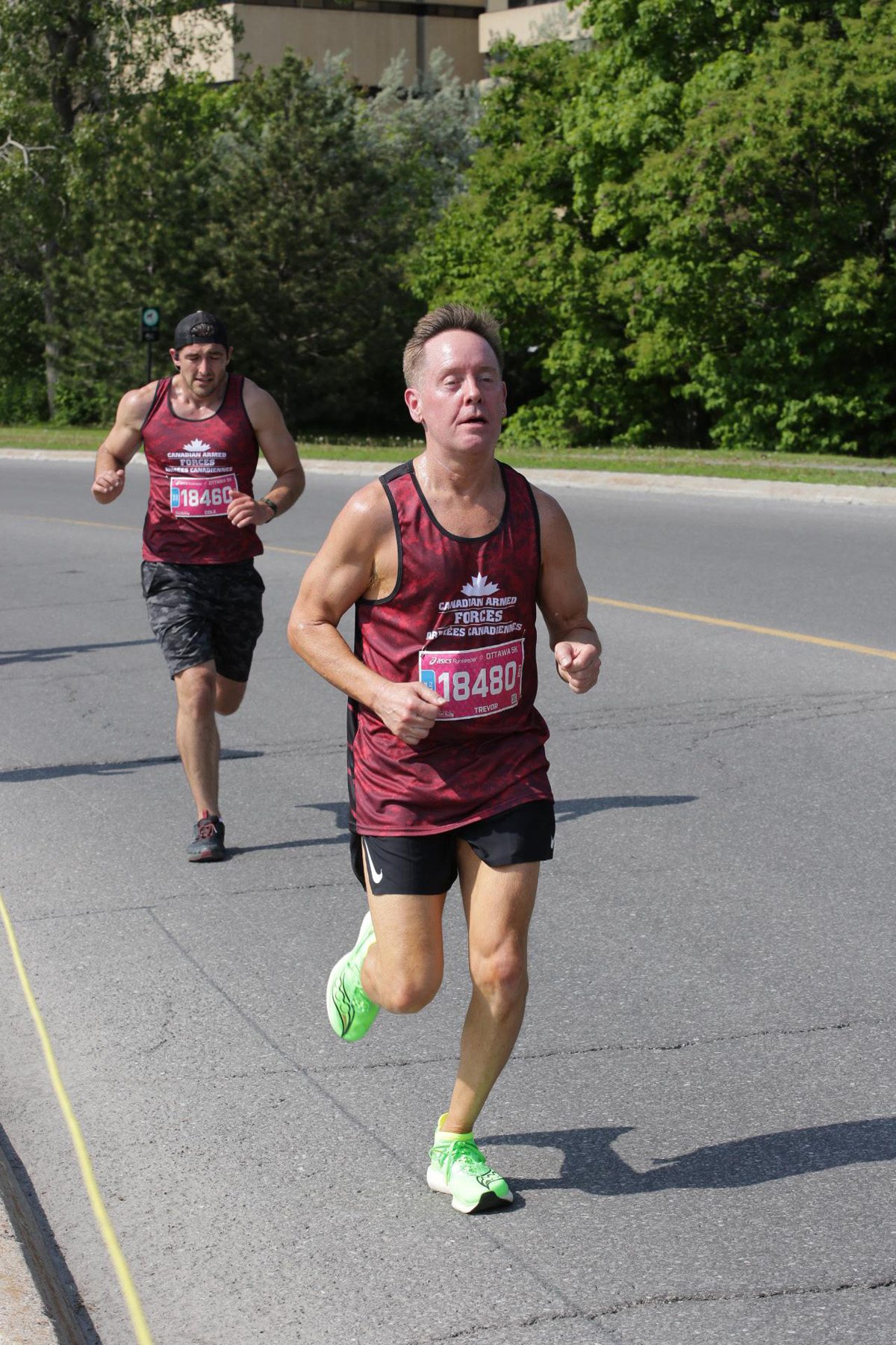 Petty Officer First Class Trevor Scoville who won the CAF silver medal in the 5K race in the Men’s Senior (48+) category.  Photos provided