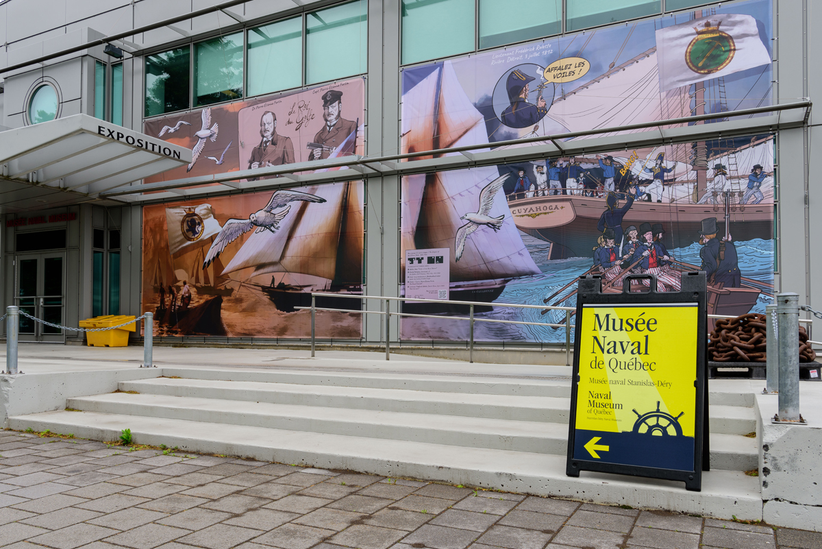 HMCS Montcalm exterior photos of murals at Point-a-Carcy, Quebec, QC on June 9, 2023. Photo by MCpl Nathan Moulton