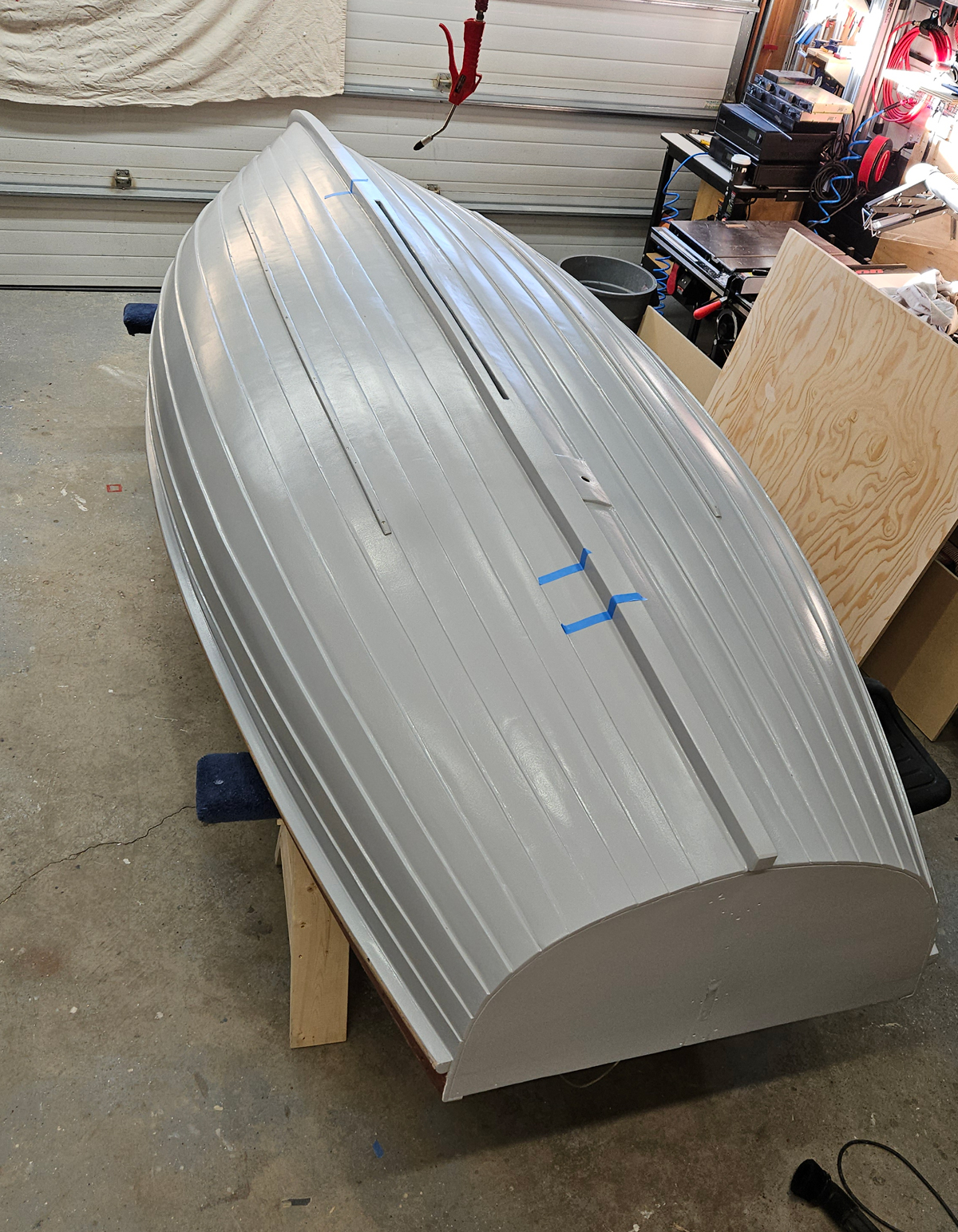 The dinghy is looking great thanks to the help of the conservation project. Photos supplied.
